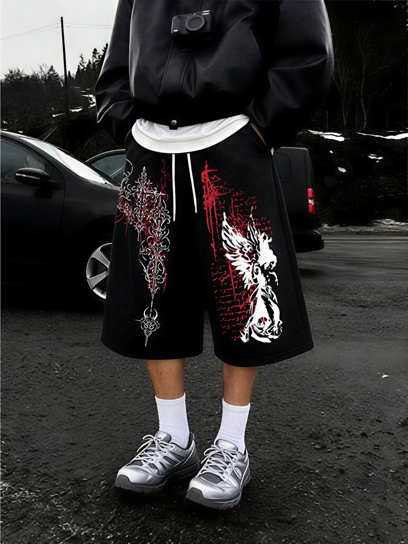 Mode streetwear pour hommes : Pantalons de survêtement courts à coupe décontractée - Confortables, de haute qualité, couleur unie, parfaits pour tous les jours