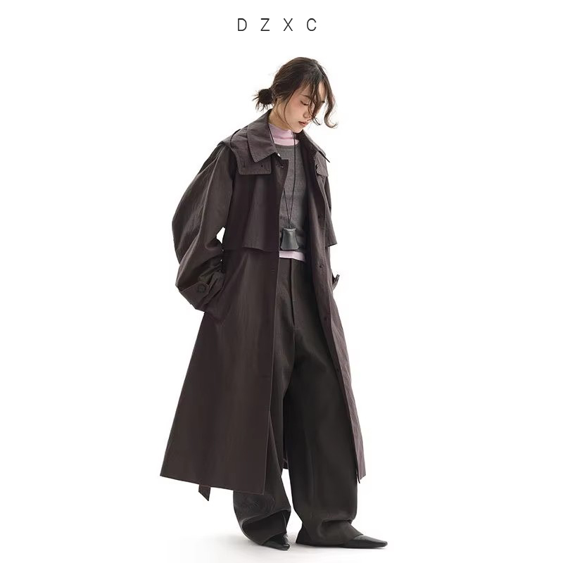 Libre et confortable~ Trench-coat mi-long pour femmes, veste entièrement en coton, nouveau style printemps 2026