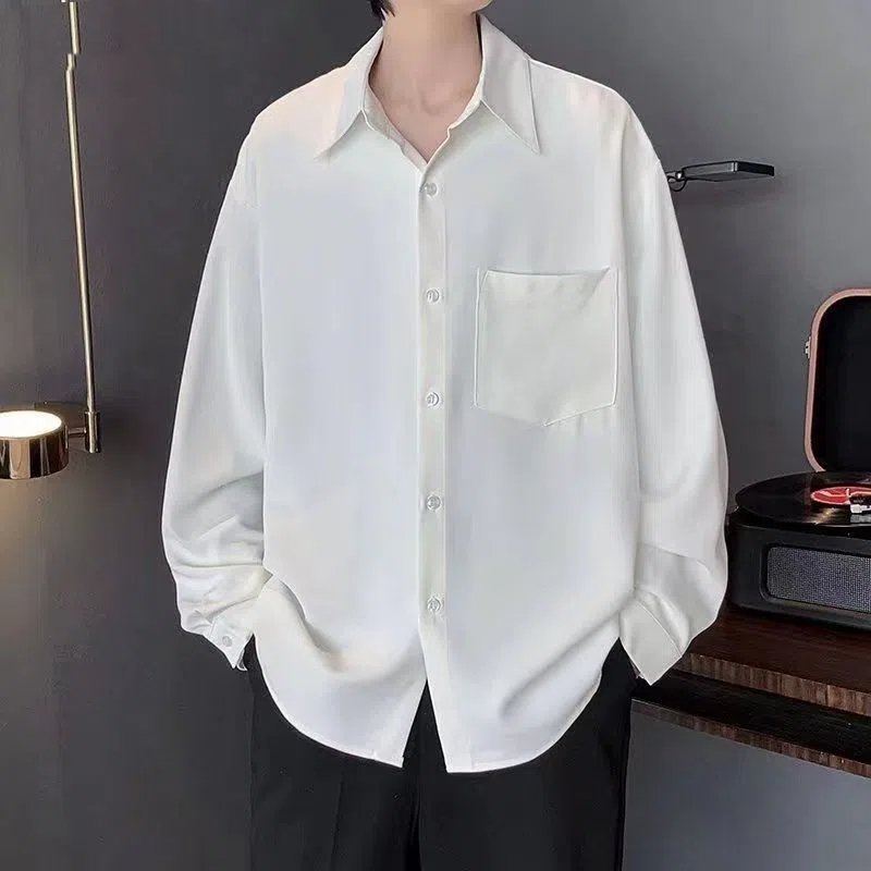 Chemise polyvalente à manches longues pour hommes, vêtements intérieurs sans fer, chemise patchwork à boutons, haut décontracté, léger, style Mmob