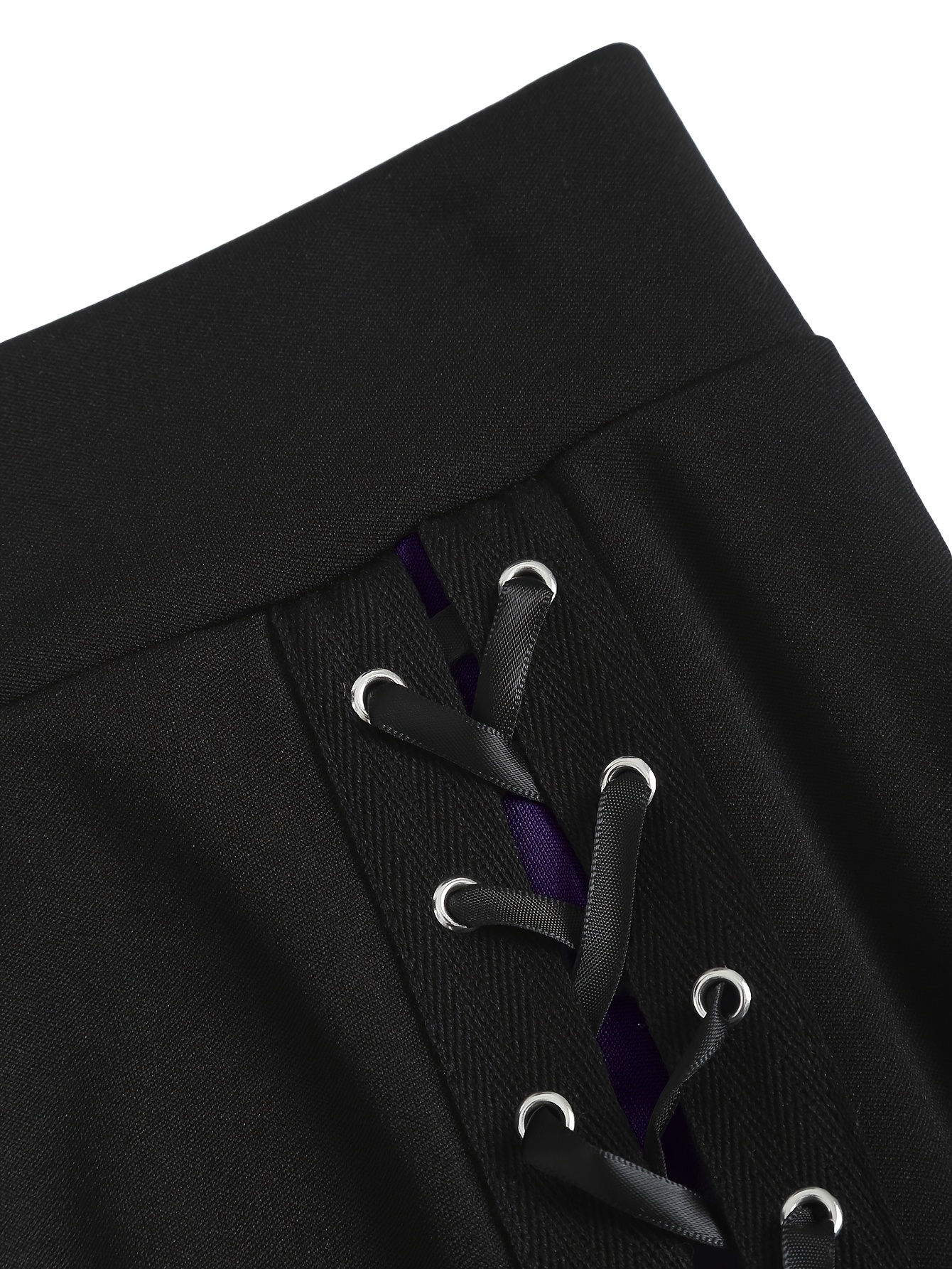 Jupe à lacets boutonnière pour femme, mode européenne et américaine, grande taille, couleur assortie, ligne audio haute