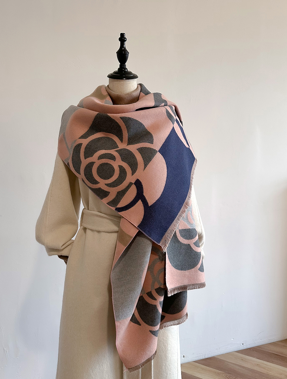 Écharpe en cachemire pour femmes, couverture épaisse et chaude d'hiver, marque de luxe, châle enveloppant, Bufanda, Poncho Pashmina, 2024