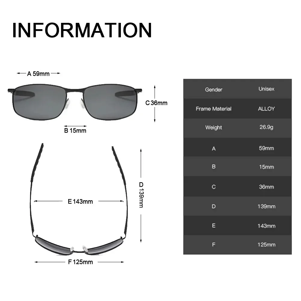 Lunettes de soleil polarisées hommes/femmes miroir de conduite lunettes de soleil monture métallique lunettes UV400 Anti-éblouissement lunettes de soleil en gros