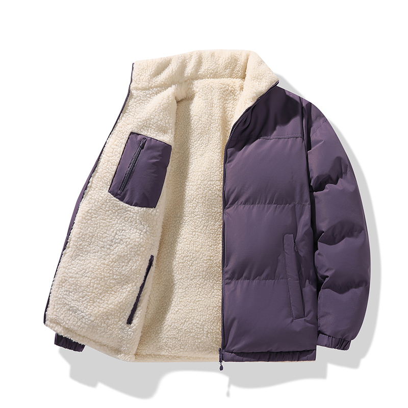Style coréen à la mode vêtements d'hiver hommes Parkas laine manteau chaud coupe-vent épais manteau col montant multicolore hommes qualité manteau