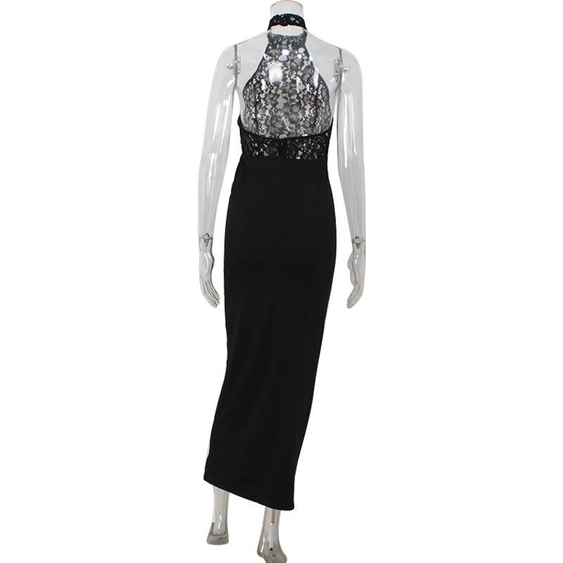 Robes patchwork en dentelle pour femmes, streetwear sexy, gaine en fibre précieuse solide, hanche ronde, longue robe éducative, femme élégante, mode