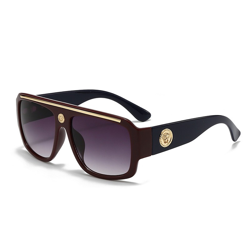 Lunettes de soleil de luxe de marque, surdimensionnées, style vintage punk, pour hommes et femmes, tendance, pour la conduite en extérieur