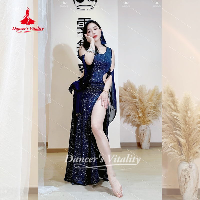 Costume de spectacle de danse du ventre pour femmes adultes, vêtements d'entraînement de danse orientale Shaabi Baladi Saidi, vitalité de danseuse
