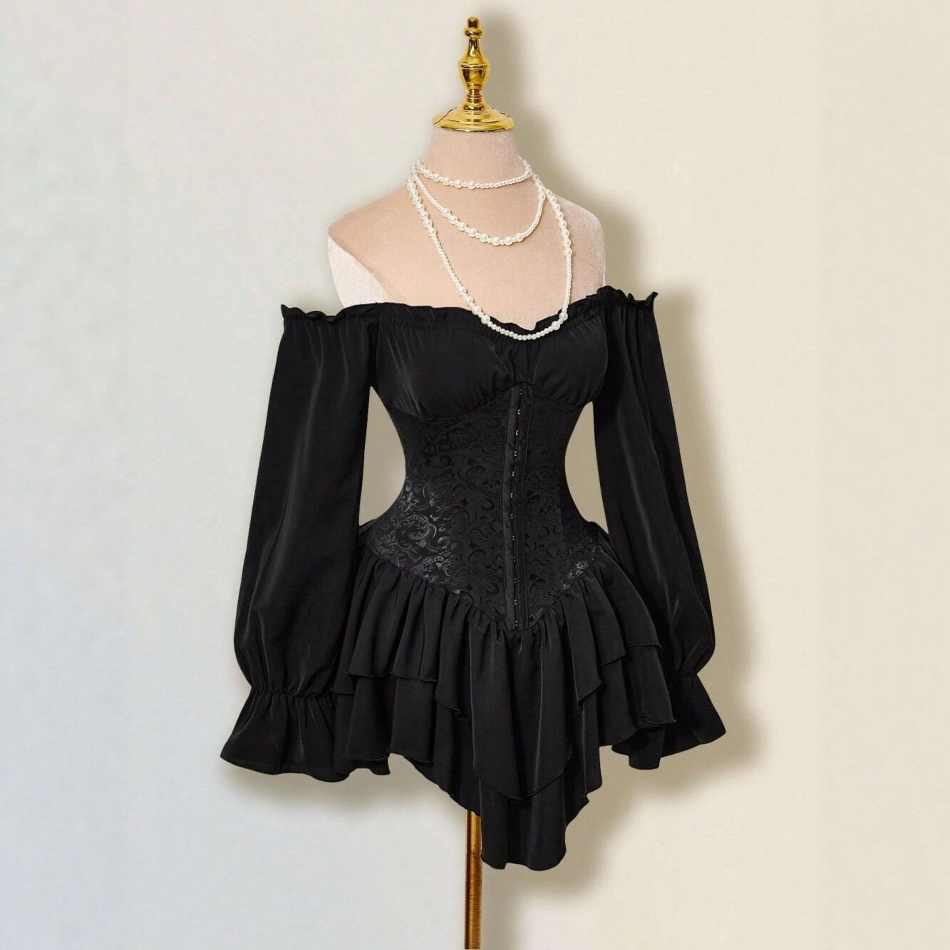 Robe de Demoiselle d'Honneur Élégante et Amincissante à Broderie Florale, Ourlet Court, Épaules Volantées, Sans Manches, Taille Haute, Coupe Trapèze pour Femme