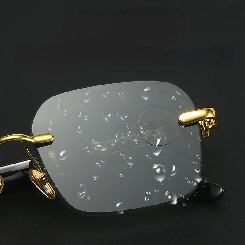 Lunettes de soleil sans monture pour hommes et femmes, protection des yeux, vert, créateur de mode