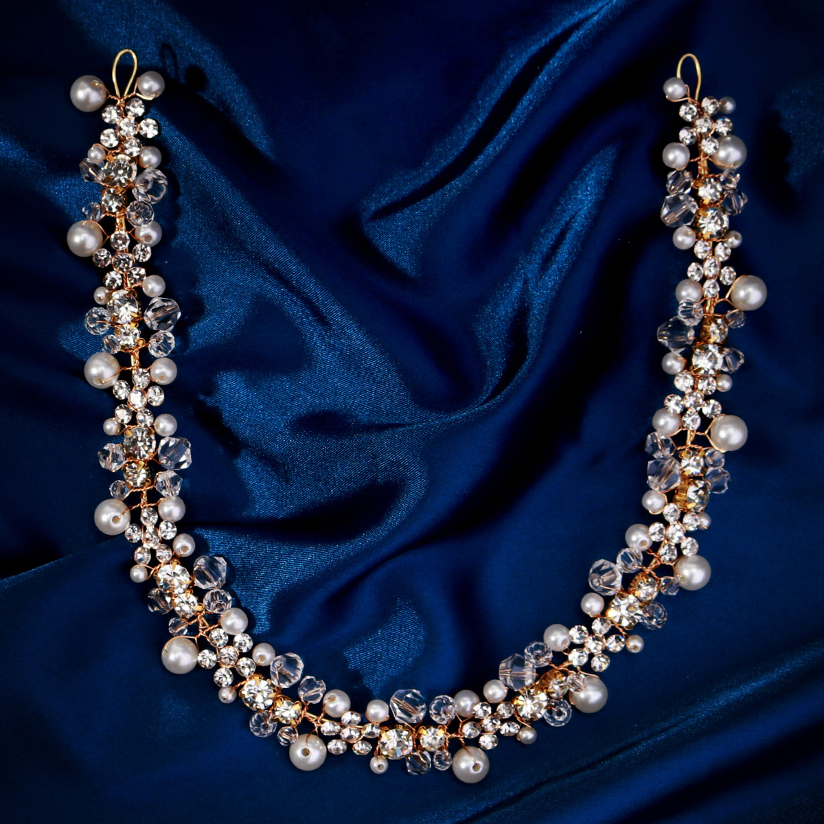 Bandeau de luxe en perles de cristal pour femmes, élégant, couvre-chef pour fête de mariage, accessoires pour cheveux, cadeaux