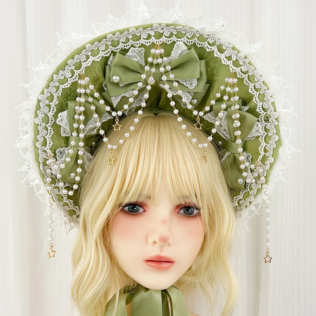 Bonnet victorien pour femme, bonnet rouge, bandeau classique pour fête du thé, fête d'Halloween