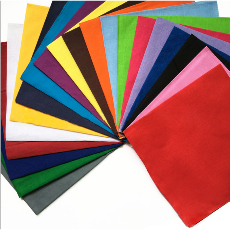 Hip Hop 100% coton Bandana carré écharpe chapeaux masque facial couleur bonbon bandeau équitation Camping cyclisme foulard pour femmes/hommes