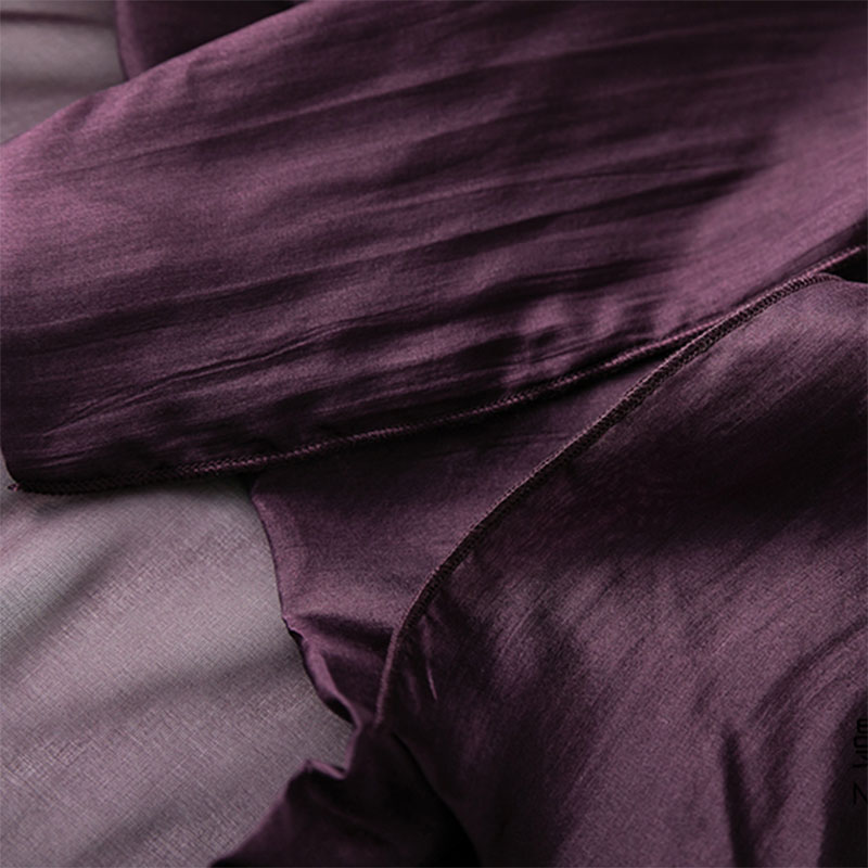 InjSkirt-Jupe longue violette avec double doublure pour femme, vêtement de plage d'été, grand ourlet, couleur unie, 100%, MM795