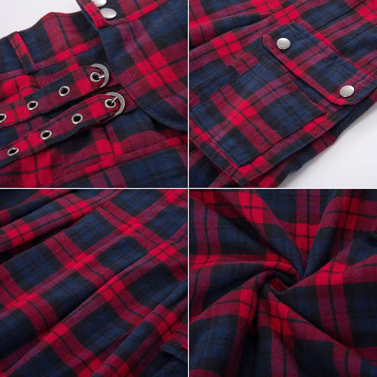 Kilt écossais traditionnel pour homme, kilt utilitaire écossais uni plissé avec boucles et poches cargo, kilt de costume de cosplay