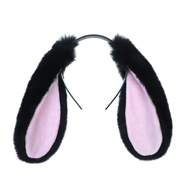 Bandeau oreilles de lapin mignon, cerceau en peluche pour cheveux, couvre-chef, Costume de Cosplay, accessoires pour cheveux, fête pour adultes