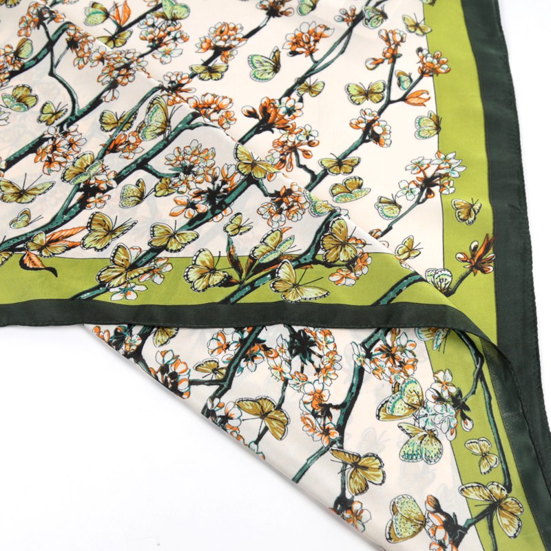 Foulard carré de luxe 70 cm pour femme, imprimé floral et léopard, châle, hijab, bandeau, foulard pour cheveux, bandana, mouchoir