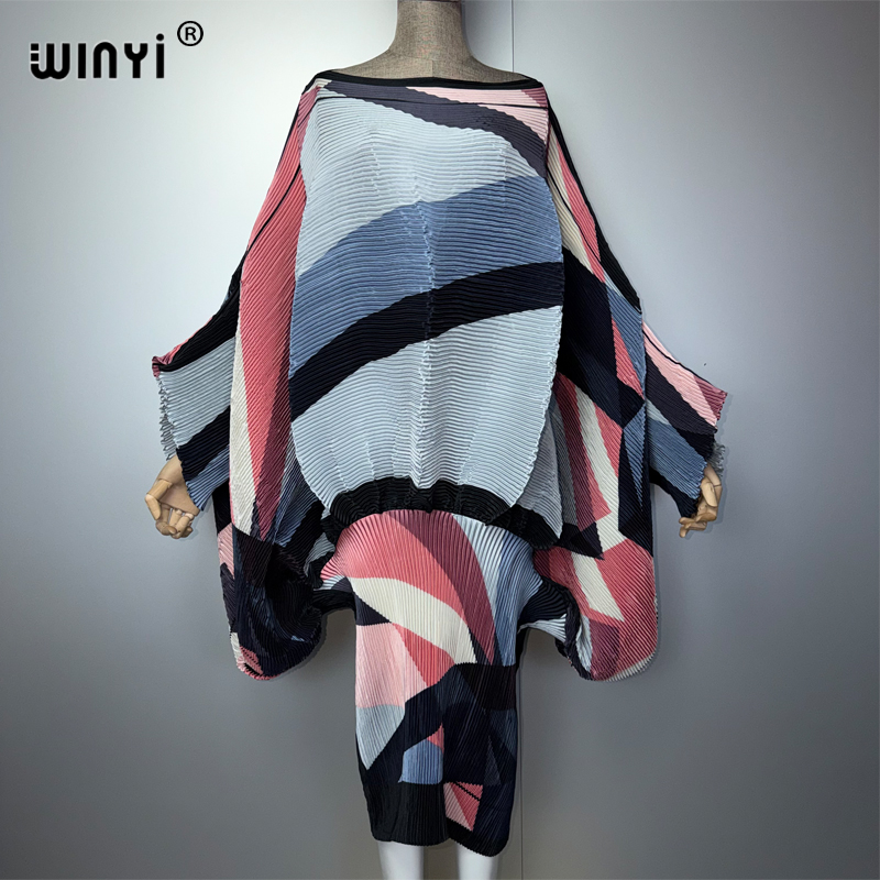 Robe ample plissée élastique WINYI Africa, robe de plage, kaftan, abaya, robe de soirée de luxe Dubaï, robe de soirée, abaya pour femme musulmane