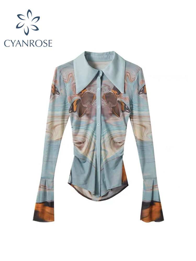 Chemises et chemisiers College pour femmes, style coréen, streetwear Harajuku, vintage, manches longues, vêtements d'été, 2023