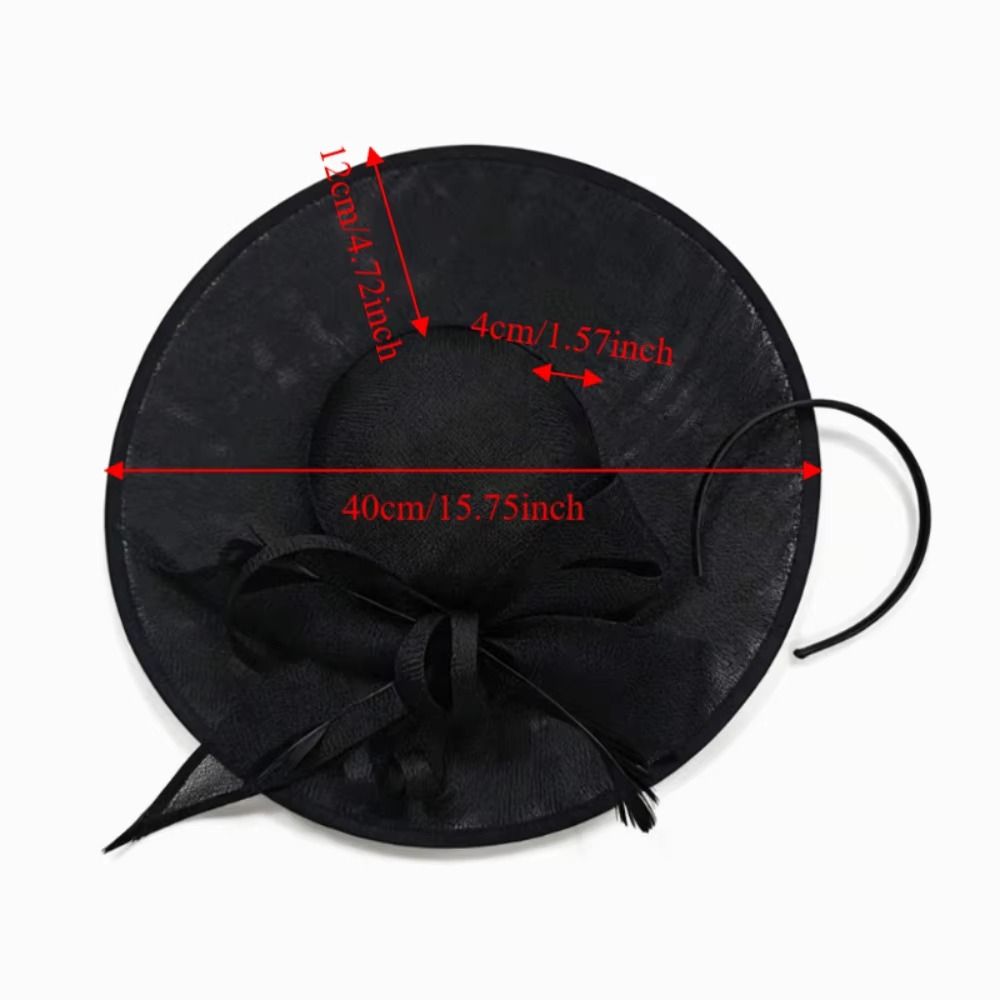 Pince à cheveux, Bandeau à nœud en maille exquis, Chapeau vintage style Kentucky à large bord de style français, Chapeau formel à fleurs, Fascinator à plumes, Spectacle de danse