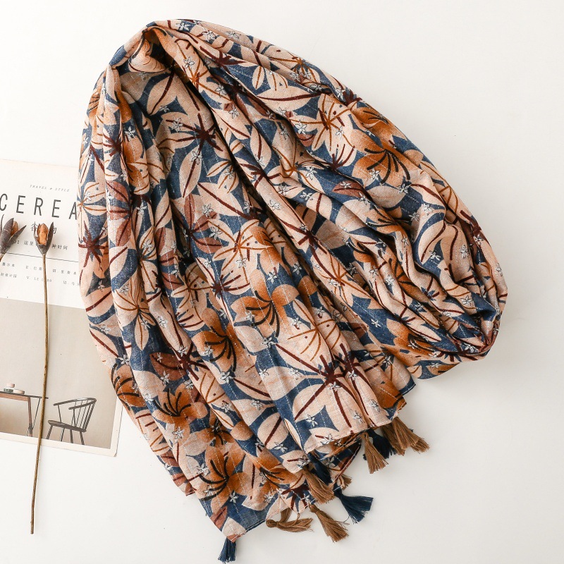 Coton lin sentiment ventiler 88*180 cm luxe doux femmes Viscose écharpe femme châle gland musulman Hijab Pashmina