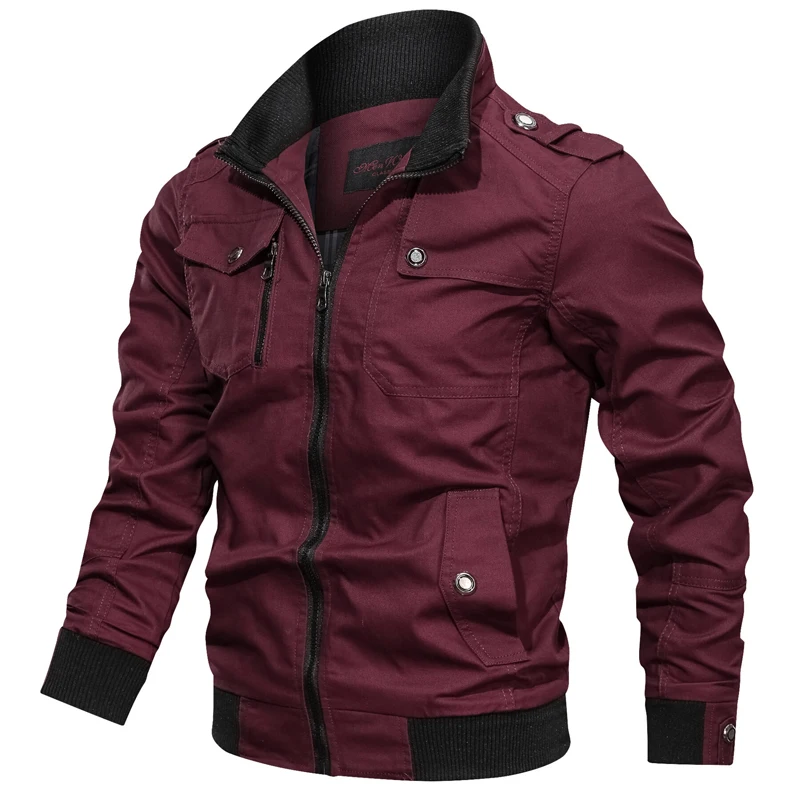 Veste militaire DulMan pour hommes, vestes cargo à fermeture éclair, manteau en coton, vêtements d'extérieur à col montant, coupe-vent, nouvelle marque, Y-2024