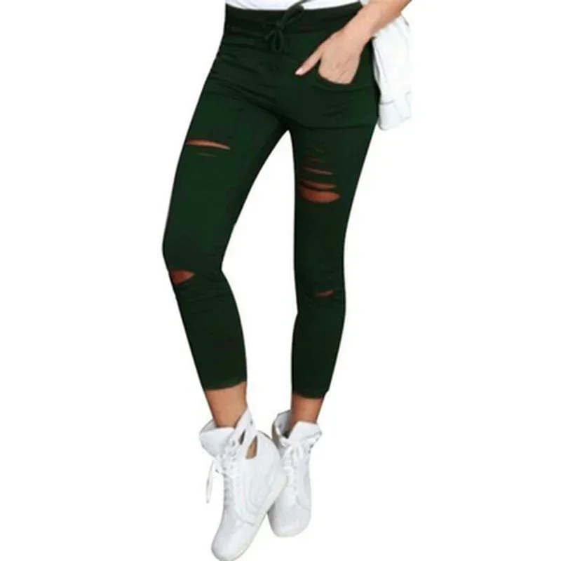Jean déchiré pour femmes femmes grande taille pantalon déchiré pantalon crayon extensible Leggings femmes jean femme jean