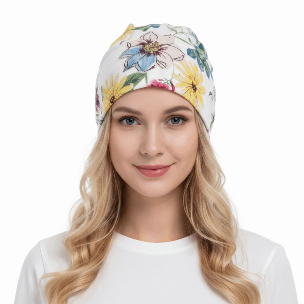 Turban de haute qualité à imprimé floral bohème, chapeau décontracté de printemps pour chimiothérapie, chapeau en coton coupe-vent, bandana pour femme, style ethnique