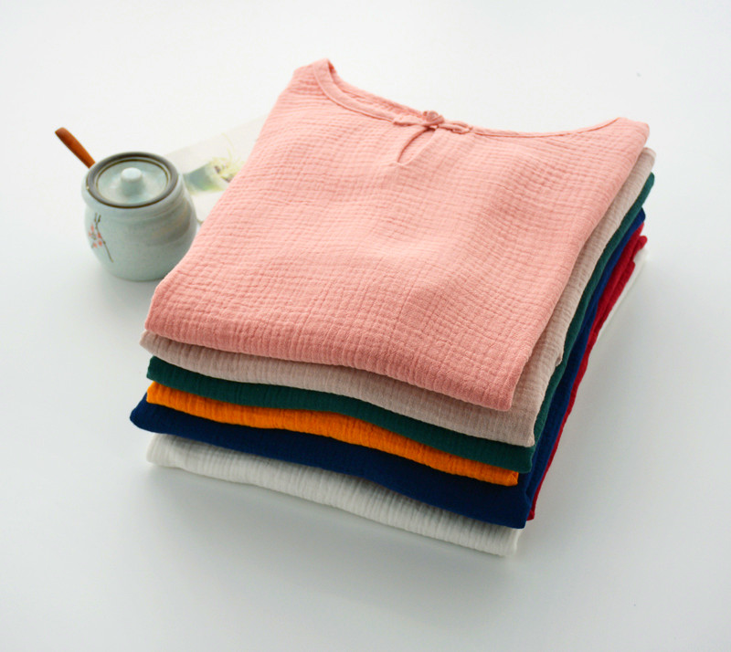 Blouses pour femmes grandes tailles, style chinois vintage, chemises en coton et lin à manches courtes, chemisiers décontractés de style prairie, hauts pour femmes.