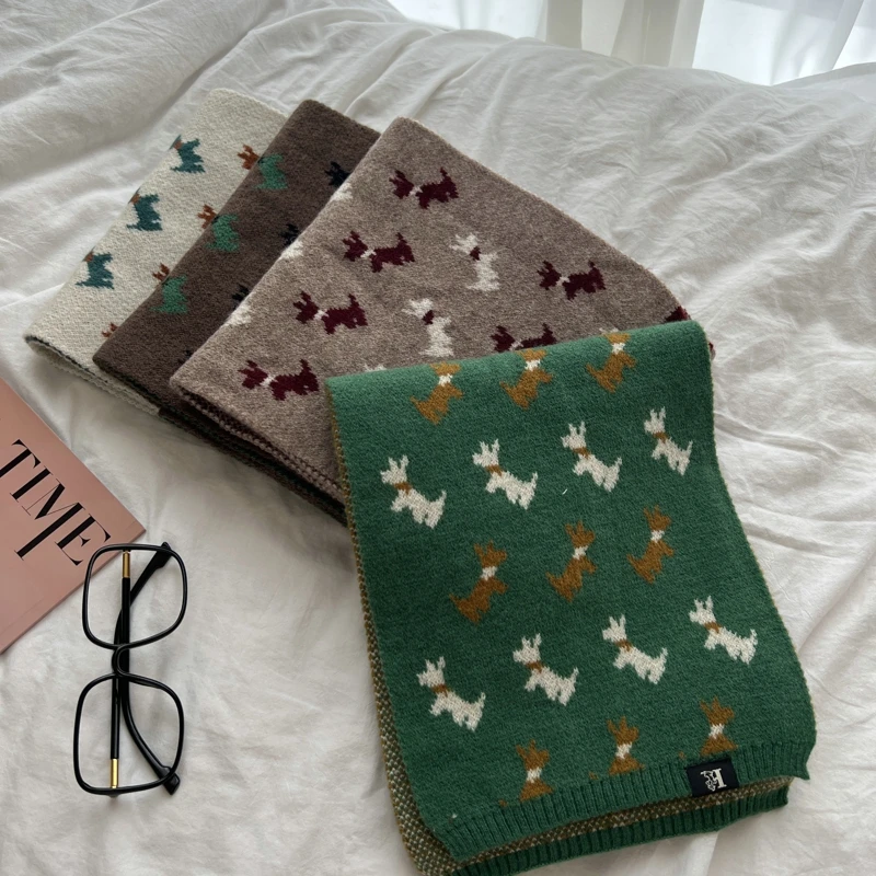 Mode tricoté longue écharpe femmes hiver chaud Animal châle chaînes femme foulard écharpe pour les femmes