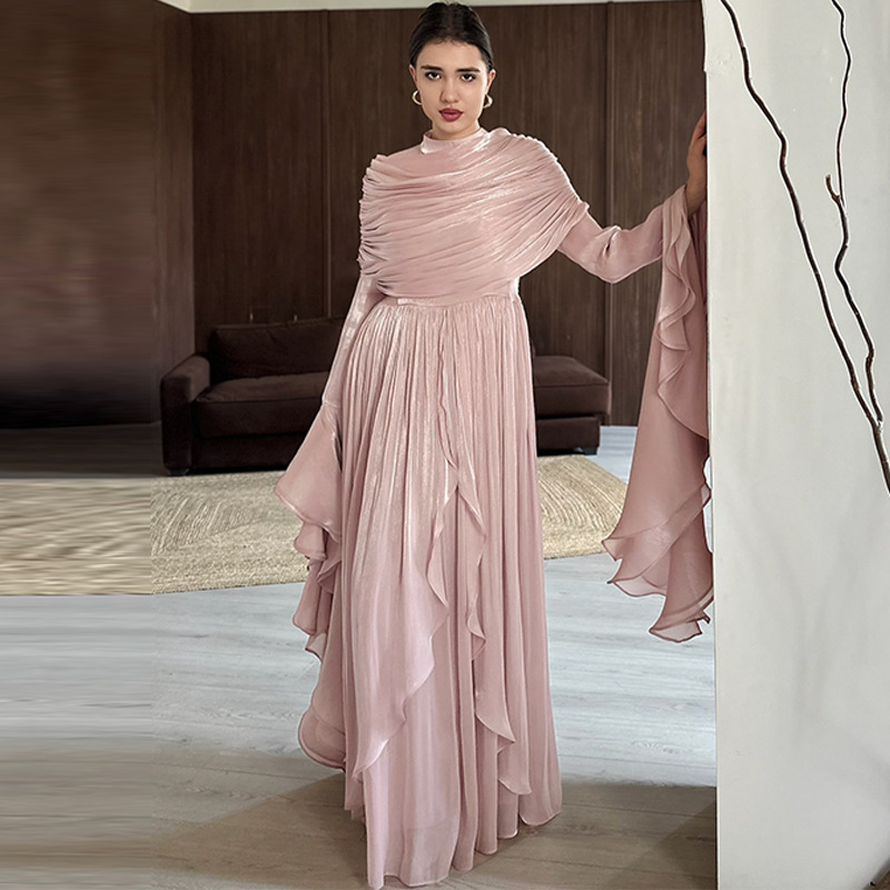 Robe Abaya Plissée pour Femme, Style Dubaï, Jalabiya Musulmane, Robes Longues de Fête Islamiques, Robe Longue Arabe, Maroc 2026