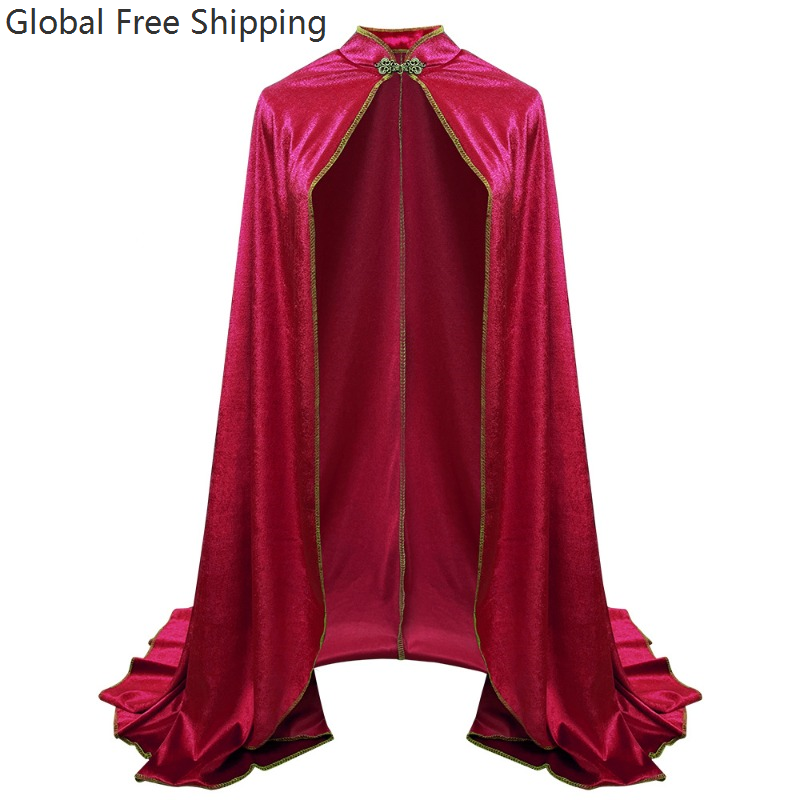 Cape, costume de roi, reine, princesse, femme, homme, Halloween, Renaissance, garniture dorée, velours, tenue de mariage, tenue médiévale, robe de mariée, filles