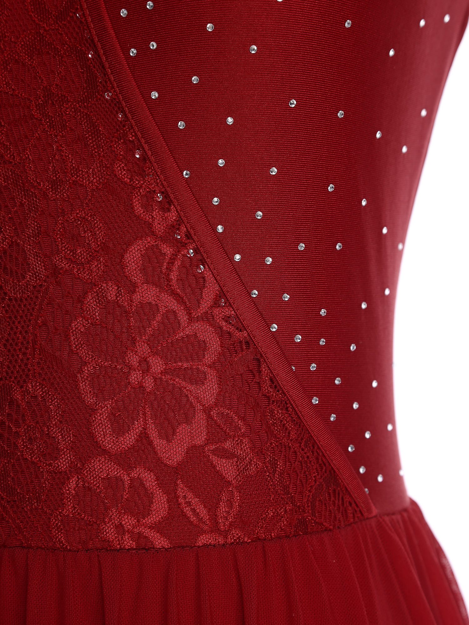 Robe de danse lyrique pour femmes, dentelle florale, strass, justaucorps, robes de ballet, patinage artistique, valse, danse latine, cha-cha, vêtements de danse moderne