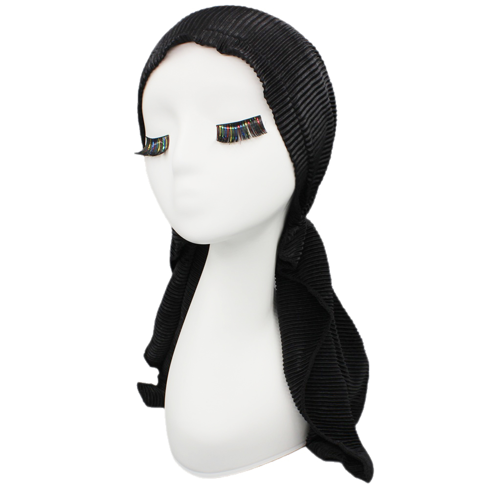 Bonnet turban chimio pour femme, design solide, bandanas pour fille, Skullies, tête ronde, perte de cheveux, casquette, vêtements de sauna, femme rurale, HTRAM