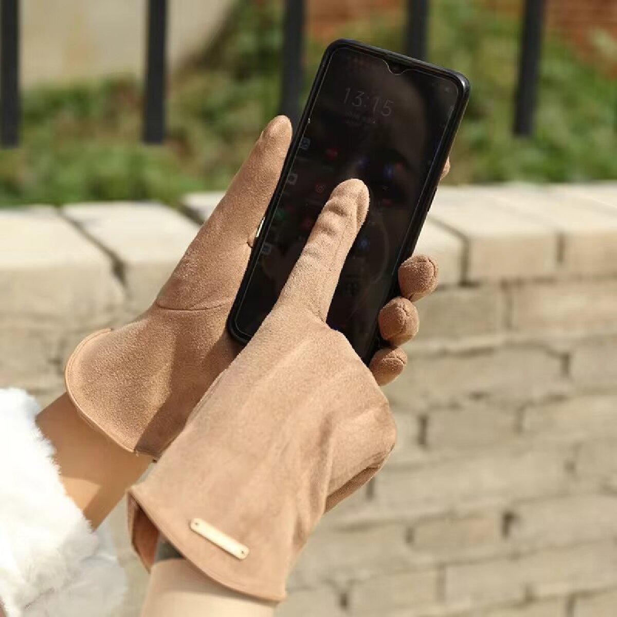 Gants pour femmes, automne hiver, garde au chaud, écran tactile, fins, solides, simples, cyclisme, tissu en daim, élégant, coupe-vent