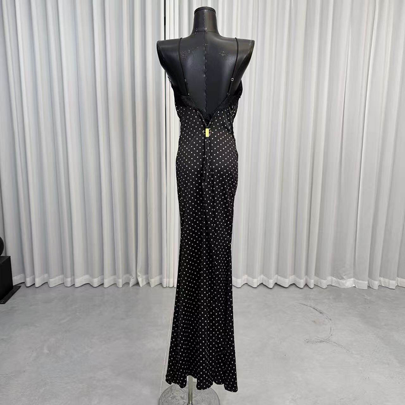 Robes chics en dentelle noire à volants KBQ pour femmes, col en V, sans manches, robe intellectuelle sexy, style féminin tendance été, nouveauté