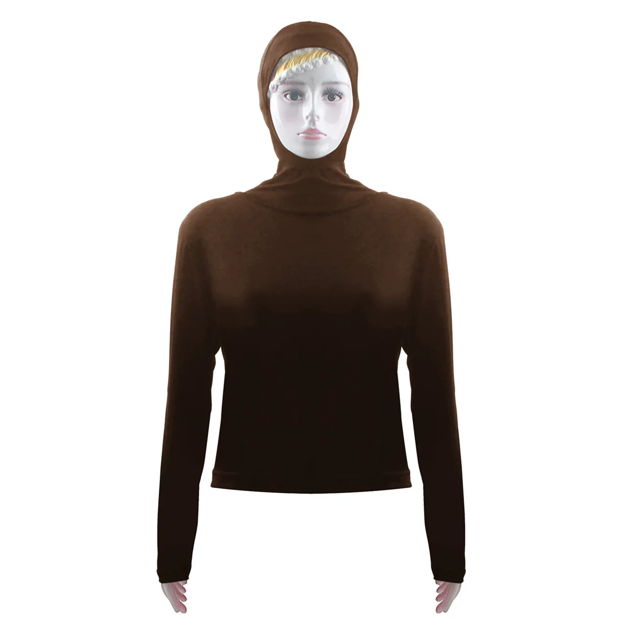 Dromiya-Chemisier à manches longues pour femme, haut à capuche, pull musulman, haut musulman arabe, haut décontracté islamique, vêtements de bain, haut court, manches en Y