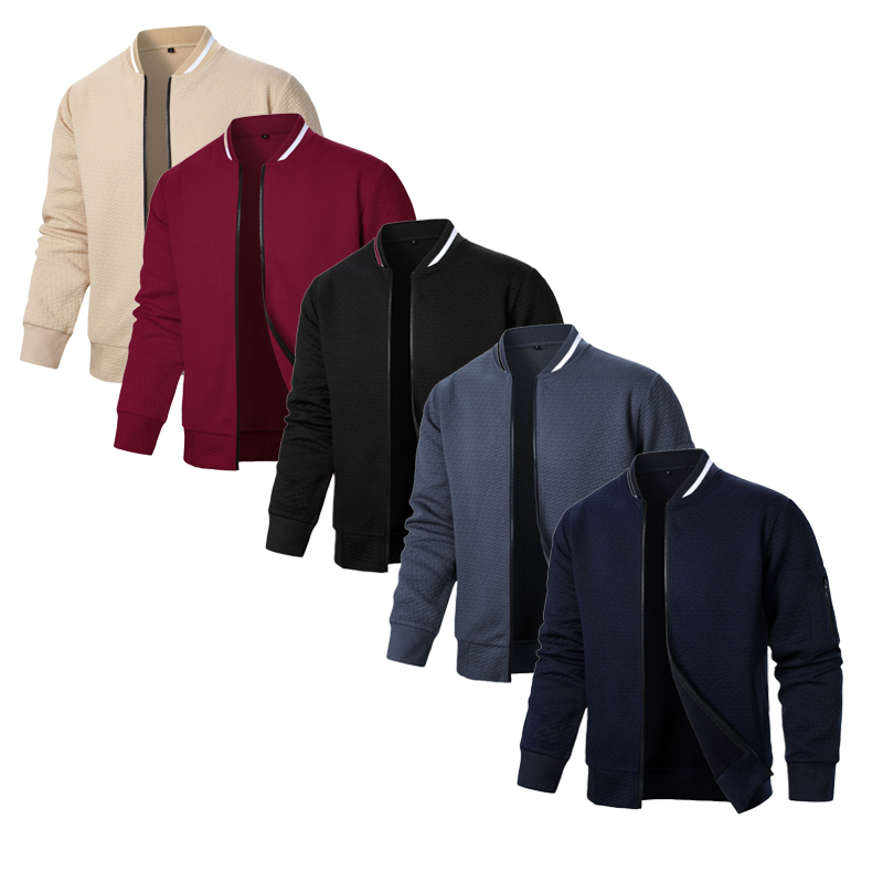 Veste coupe-vent décontractée pour homme, style baseball, col montant, pour le golf, vêtements d'extérieur masculins