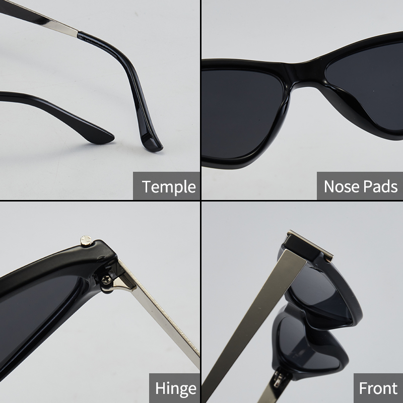 Lunettes à la mode pour femmes, 1 pièce, Triangle inversé, rétro, tendance, décontractées, polyvalentes, adaptées aux défilés quotidiens en plein air