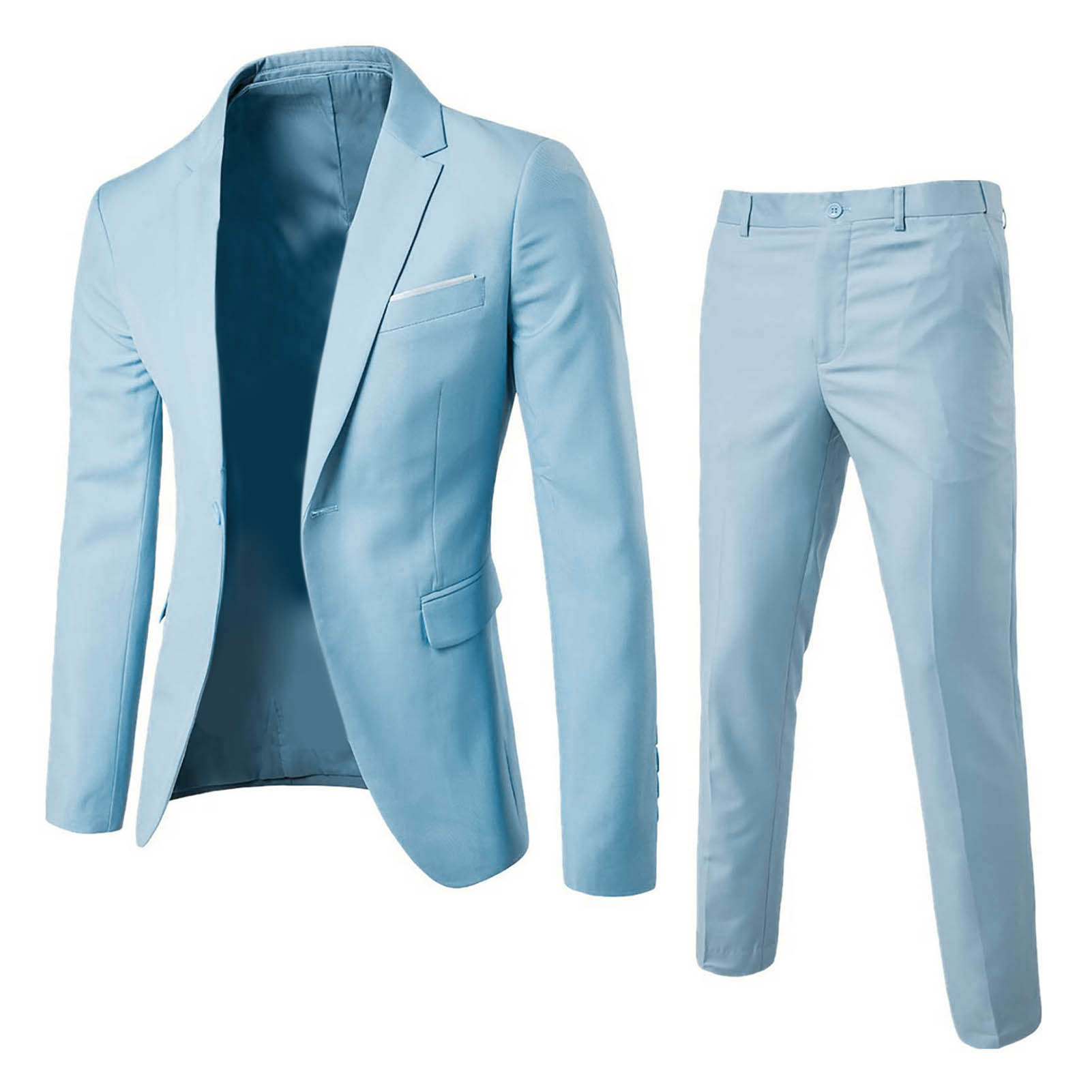Costume de mariage de luxe 2 pièces pour hommes, mode slim, couleur unie, costume de bureau d'affaires, ensembles pantalons pour hommes de grande taille