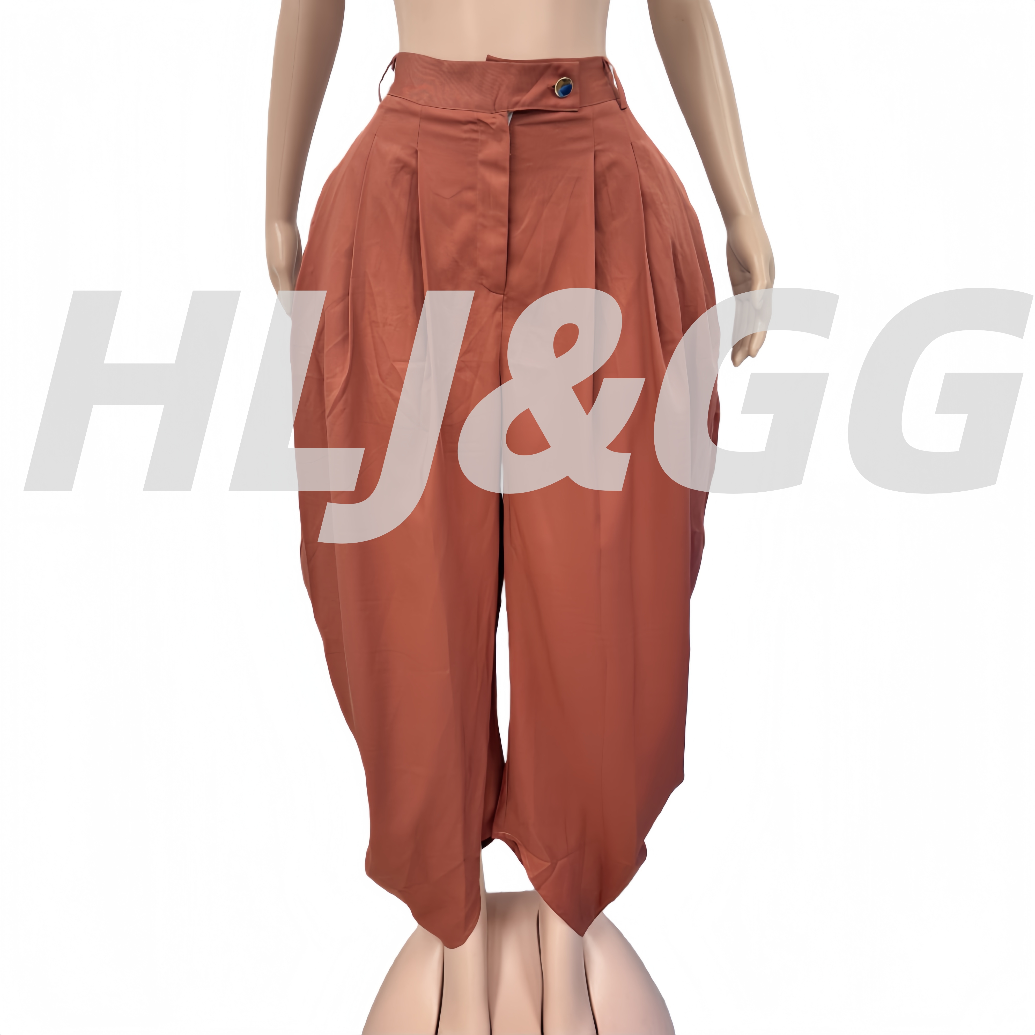 HLJ mode ample fleur bourgeon pantalon femmes couleur unie froncé Patchwork taille haute pantalons longs femme Streetwear pantalon 2025 nouveau