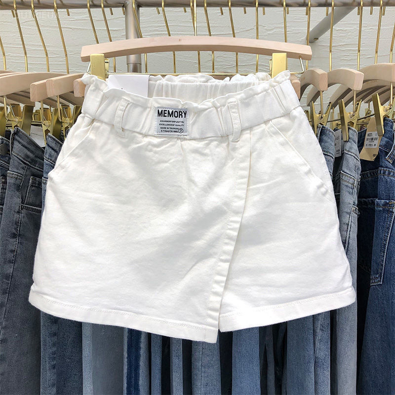 Jupe blanche pour femmes, taille haute, en coton, été, 2026, jupe tendance décontractée, moulante, mini, style Y2k, jupe coréenne.
