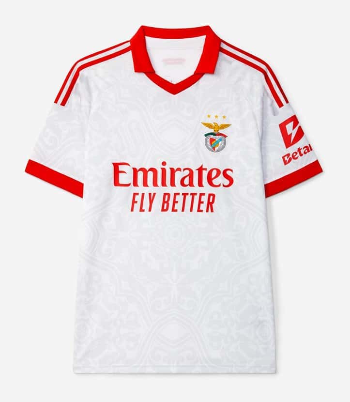 Maillot de football visiteur respirant et à séchage rapide pour l'été 2026, saison 2026-27, design abstrait Benfica Lisbonne, vêtements de sport pour hommes