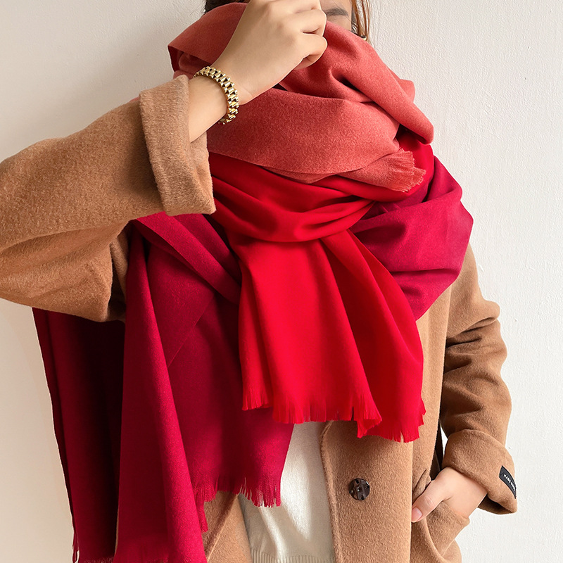 17 couleurs hiver chaud solide cachemire écharpe pour femmes grand 70*200 cm Pashmina châle enveloppes Bufanda femme foulards Hijab
