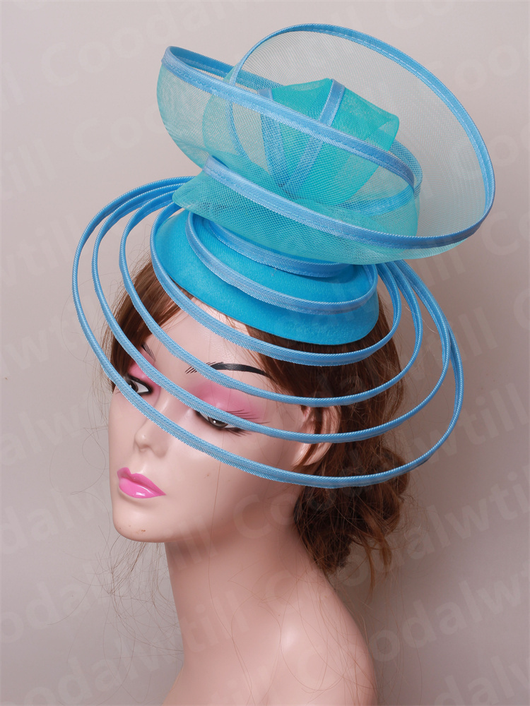 Église Fascinator Chapeau mariage maille casque femmes fête Banquet Chapeau casquette bandeau dames fête thé Royal Ascot pilulier casquettes