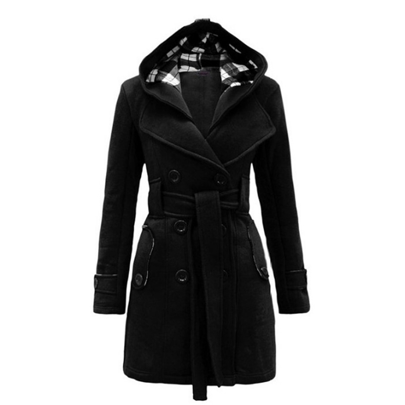 Manteau en laine pour femme, veste polaire chaude avec ceintures, Double boutonnage, couleur unie, décontractée, Vintage, Slim, hiver 2022