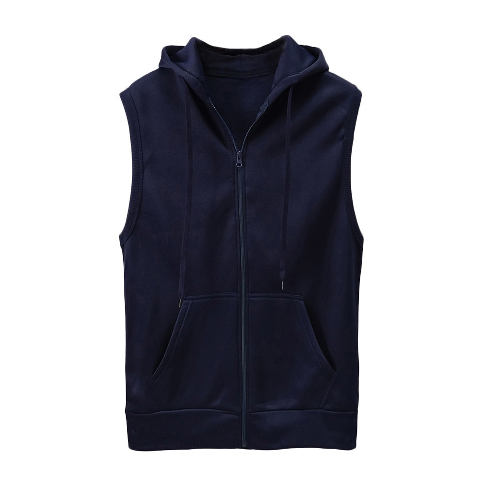 Sans manches solide gilet manteau mode hommes Blouse veste mince hauts à capuche chemise hommes manteaux vestes vestes légères pour les adolescents