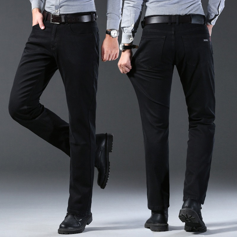 Hommes classique avancé marque de mode Jean Homme Homme doux Stretch noir Biker Masculino Denim pantalon hommes pantalons salopette