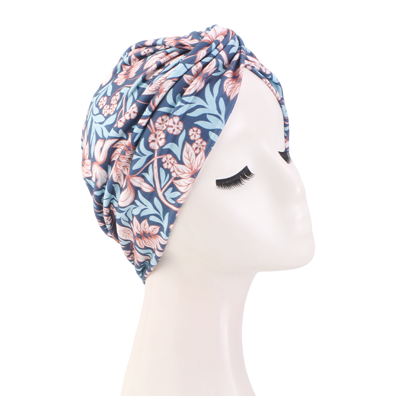 Chapeau Turban Musulman à Imprimé Floral pour Femme, Foulard Hijab, Chapeau Islamique Africain pour Perte de Cheveux, Bonnet Chimio, Casquette Arabe Islamique