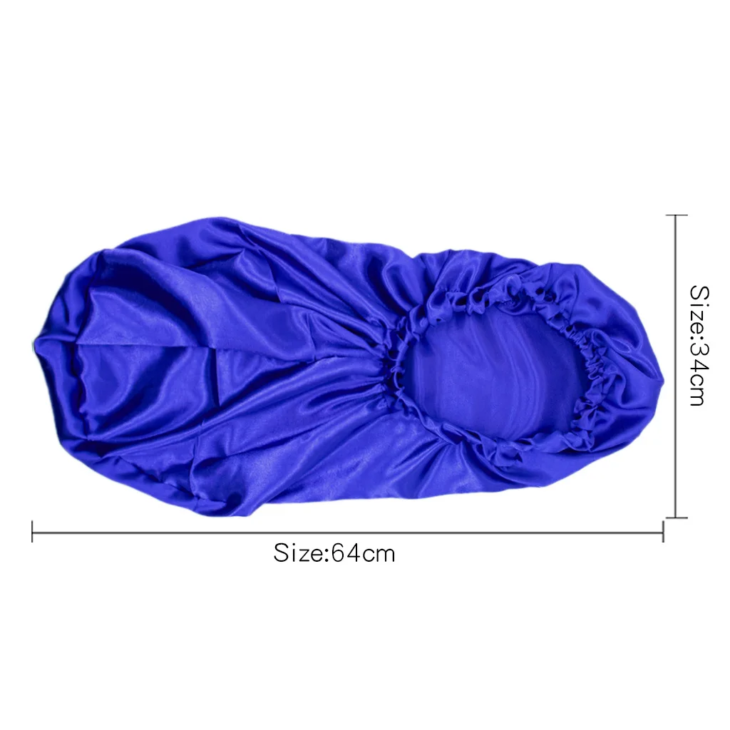 Bonnet de nuit en satin pour adultes, bonnet de soin des cheveux longs, bonnet de chimio unisexe, accessoires de coiffure