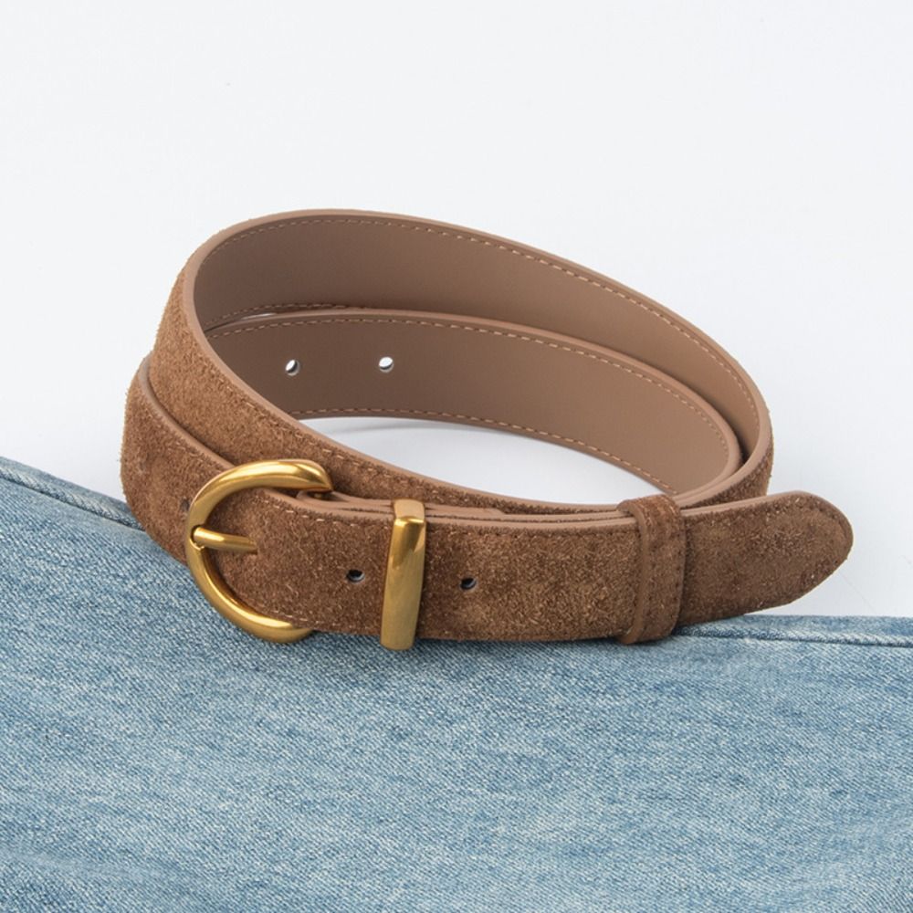 Ceinture en cuir suédé de luxe pour femme, design tendance, décontractée et professionnelle, polyvalente pour pantalon et robe