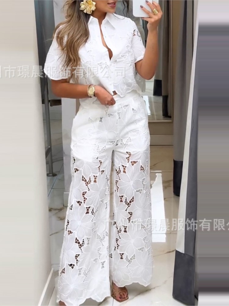 Élégant décontracté femme 2 pièces ensemble tenue 2025 été femmes mode décontracté à manches courtes hauts pantalon costume 2 pièces ensemble pour femme